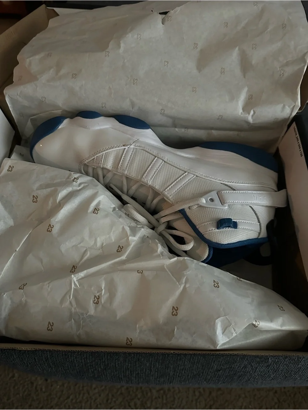 Jordan Men's Blue and Black 6 rings Sneakers